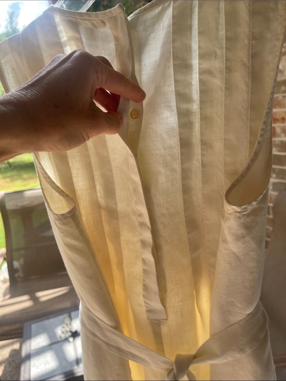 Theory Sleeveless Cream Midi Dress - Picture 7 of 9